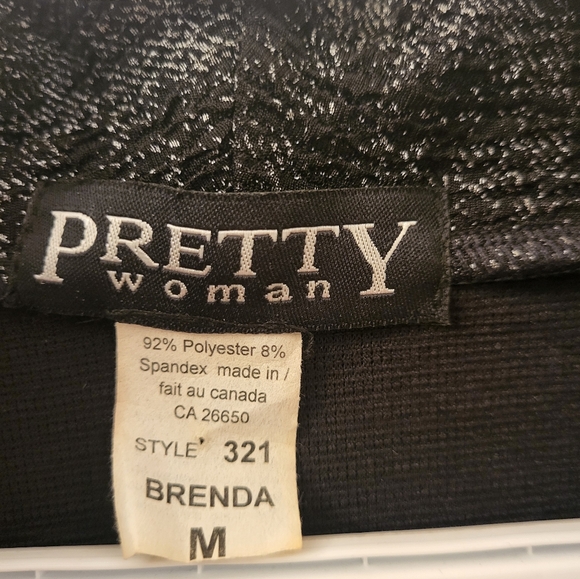 4 for $30 🌈 Pretty Woman black/silver long sleeve tunic top (medium) - Picture 3 of 7